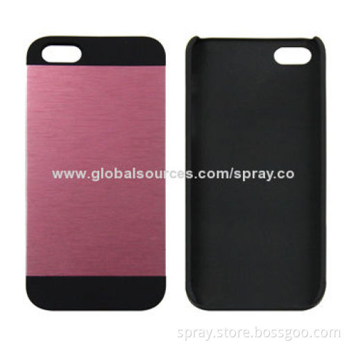 Radiation Reduction PC Cases for iPhone 5S, Hairline Brushed Aluminum Surface